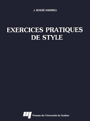 cover image of Exercices pratiques de style